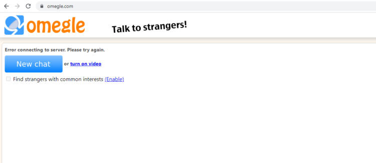Omegle Error Connecting to Server [2021 Quick Fix] | Techybuzzz